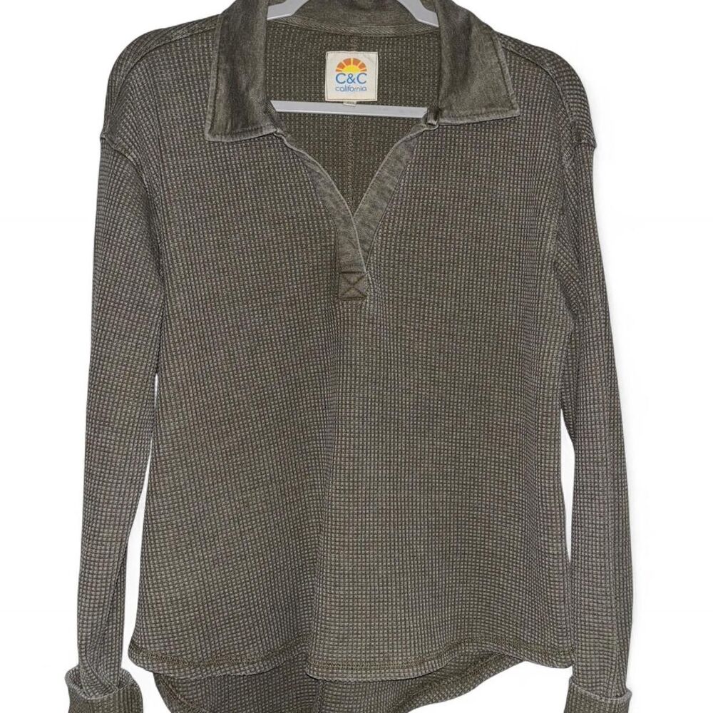 C-c-california Women's Green and Khaki Shirt